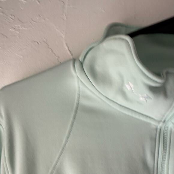 Under Armour XL Mint Green Quarter Zip Pullover Long Sleeve Athletic Top‎ - Picture 4 of 9